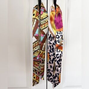 Silky Bag Scarves Set of 2 Hair Ties Scarf